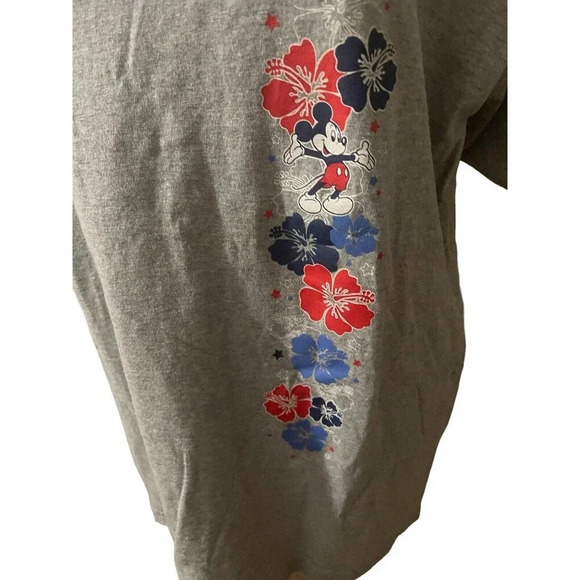 Vintage Disney Company Cast Exclusive Mickey Mouse Hibiscus Flower Shirt Size L - Picture 3 of 16